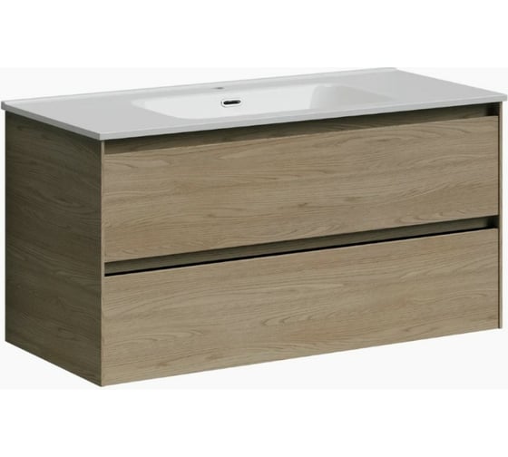 Подвесная тумба Sancos Cento 990x450x500, c двумя ящиками оснащенными доводчиками, карпатская ель, арт. CN100KE
