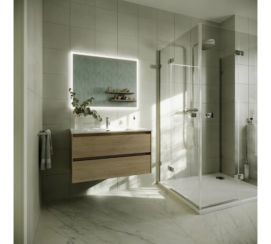 Подвесная тумба Sancos Cento 990x450x500, c двумя ящиками оснащенными доводчиками, карпатская ель, арт. CN100KE