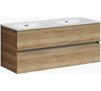 Подвесная тумба Sancos Urban 1190x450x550, c двумя ящиками оснащенными доводчиками, дуб галифакс натуральный, арт. UR120-2EG