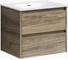 Подвесная тумба Sancos Libra 590x450x500, c двумя ящиками оснащенными доводчиками, дуб чарльстон, арт. LB60ECH 1