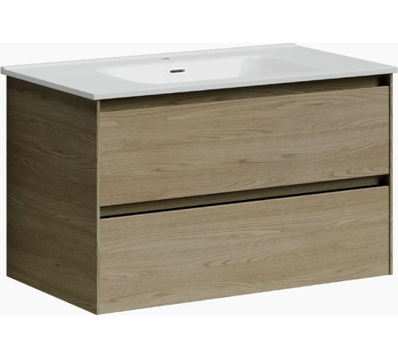 Подвесная тумба Sancos Cento 790x450x500, c двумя ящиками оснащенными доводчиками, карпатская ель, арт. CN80KE