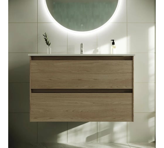 Подвесная тумба Sancos Cento 790x450x500, c двумя ящиками оснащенными доводчиками, карпатская ель, арт. CN80KE