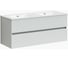 Подвесная тумба Sancos Urban 1190x450x550, c двумя ящиками оснащенными доводчиками, белый глянец, арт. UR120-1W 1