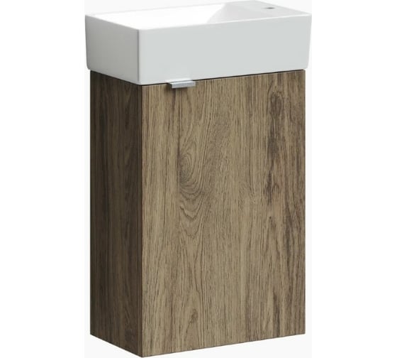 Подвесная тумба Sancos Mini 355x205x500, с распашной дверцей, внутри 1 полка, дуб чарльстон, арт. MN35ECHL