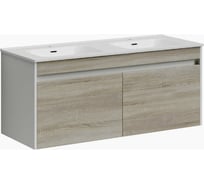 Подвесная тумба Sancos Smart 1190x450x500, 4 ящика оснащенными доводчиками, дуб бардолино/белый, арт. SM120-2E