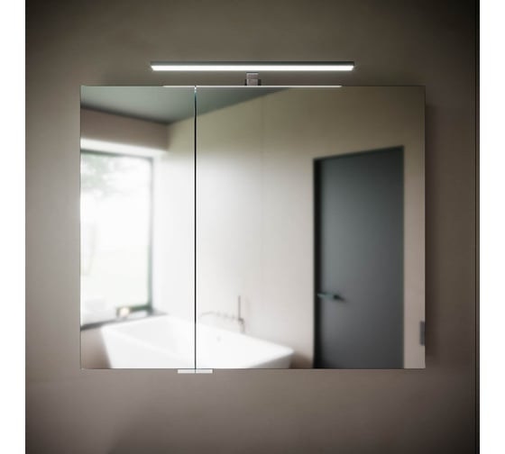 Зеркальный шкаф для ванной комнаты Sancos Hilton 900x148x740 мм, с LED подсветкой, арт . Z900