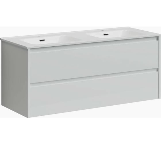 Подвесная тумба Sancos Libra 1190x450x500, c двумя ящиками оснащенными доводчиками, белый глянец, арт. LB120-2W