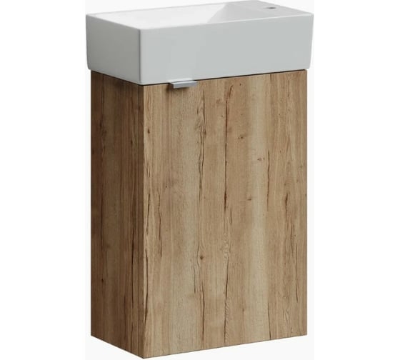 Подвесная тумба Sancos Mini 355x205x500, с распашной дверцей, внутри 1 полка, дуб галифакс натуральный, арт. MN35EGL