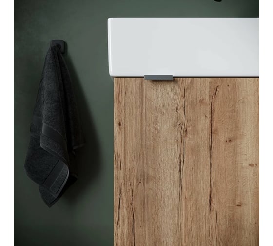 Подвесная тумба Sancos Mini 355x205x500, с распашной дверцей, внутри 1 полка, дуб галифакс натуральный, арт. MN35EGL
