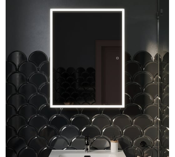 Зеркальный шкаф для ванной комнаты Sancos Cube 600x140x800 с подсветкой, арт. CU600