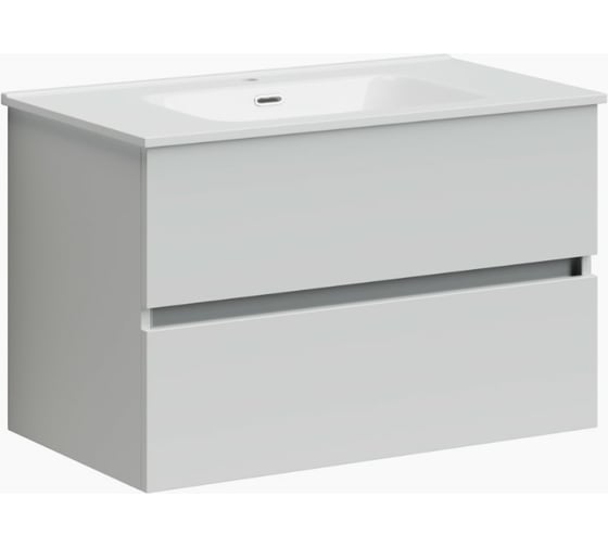 Подвесная тумба Sancos Urban 790x450x550, c двумя ящиками оснащенными доводчиками, белый глянец, арт. UR80W