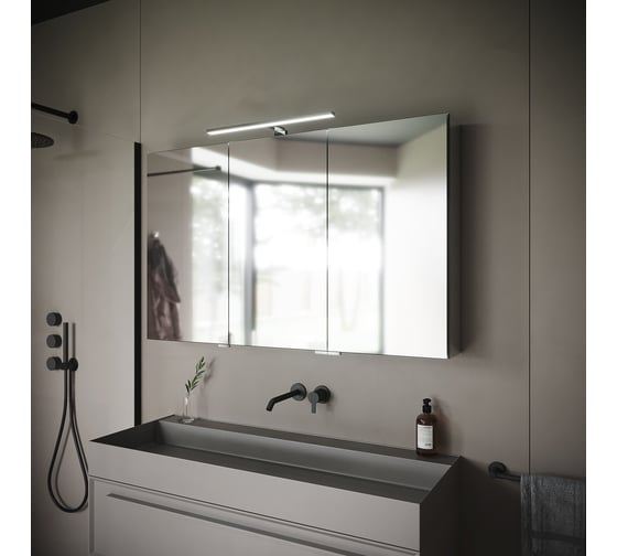 Зеркальный шкаф для ванной комнаты Sancos Hilton 1200x148x740 мм, с LED подсветкой, арт. Z1200