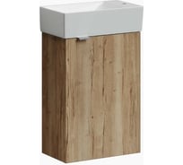 Подвесная тумба Sancos Mini 355x205x500, с распашной дверцей, внутри 1 полка, дуб галифакс натуральный, арт. MN35EGR