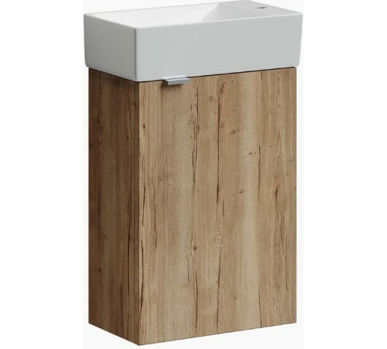 Подвесная тумба Sancos Mini 355x205x500, с распашной дверцей, внутри 1 полка, дуб галифакс натуральный, арт. MN35EGR