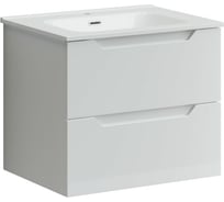 Подвесная тумба Sancos Norma 2.0 590x450x500, c двумя ящиками оснащенными доводчиками, белый глянец, арт. NR2.060W