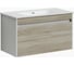 Подвесная тумба Sancos Smart 990x450x500, c двумя ящиками оснащенными доводчиками, дуб бардолино/белый, арт. SM100E 1