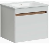 Подвесная тумба Sancos Smart 590x450x500, c двумя ящиками оснащенными доводчиками, белый глянец, арт. SM60W