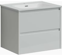 Подвесная тумба Sancos Libra 590x450x500, c двумя ящиками оснащенными доводчиками, белый глянец, арт. LB60W