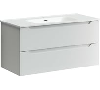 Подвесная тумба Sancos Norma 2.0 990x450x500, c двумя ящиками оснащенными доводчиками, белый глянец, арт. NR2.100W
