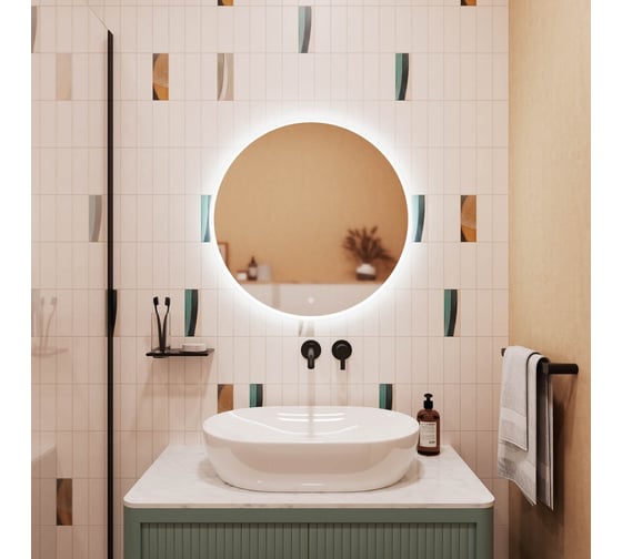Зеркало для ванной комнаты Sancos Bella D770 с подсветкой, арт. BE770