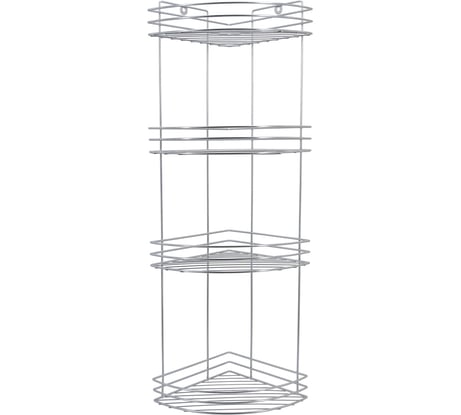 Полка для ванной Rosenberg 4-х ярусная, угловая RUS-385300-4Zn