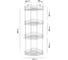 Полка для ванной Rosenberg 4-х ярусная, угловая RUS-385300-4Zn 3