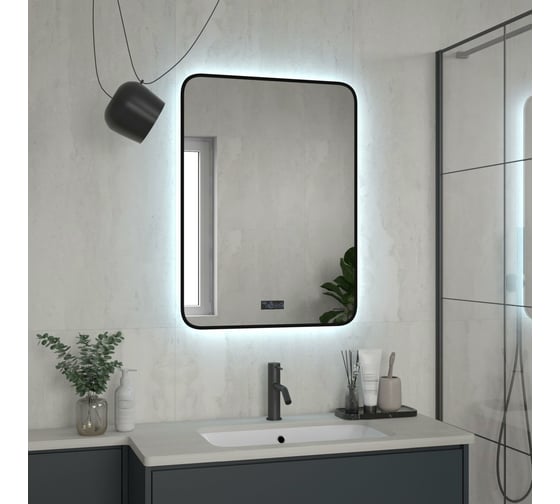 Зеркало Reflection shadow с фоновой подсветкой, сенсором, диммером, часами и подогревом 600x800 RF5732SH