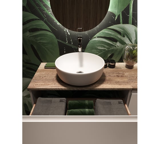 Столешница из керамогранита Cersanit WOOD Spirit 60x45x2 см, орех матовый 64187