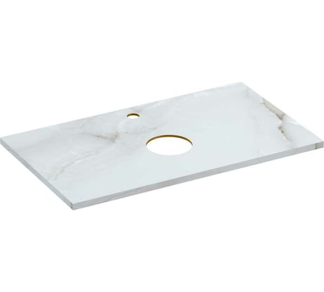 Столешница из керамогранита Cersanit STONE Aura 80x45x2 см, светло-серый сатиновый 63854