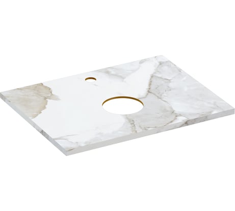 Столешница из керамогранита Cersanit STONE Life 60x45x2 см, белый сатиновый 63858