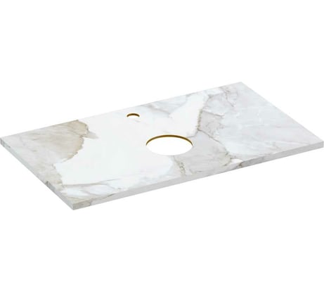 Столешница из керамогранита Cersanit STONE Life 80x45x2 см, белый сатиновый 63855