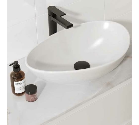 Столешница из керамогранита Cersanit STONE Aura 60x45x2 см, светло-серый сатиновый 63857