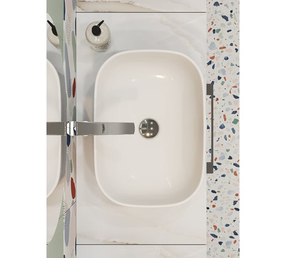Столешница из керамогранита Cersanit STONE Aura 60x45x2 см, светло-серый сатиновый 63857