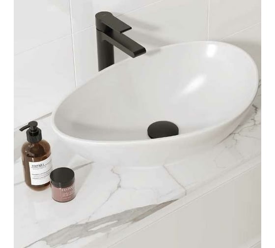 Столешница из керамогранита Cersanit STONE Energy 60x45x2 см, белый матовый 63856