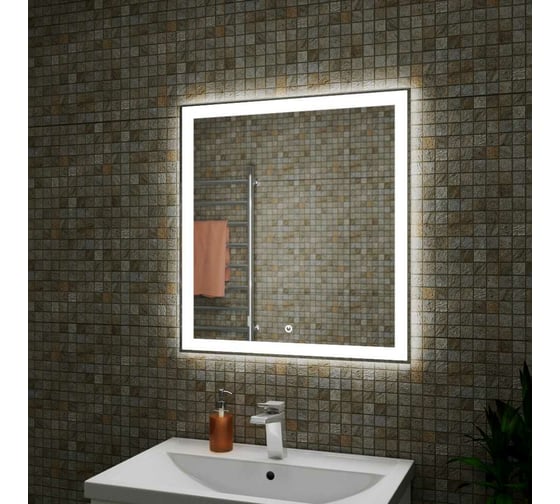 Зеркало для ванной GreenStone Alicia Led 750x700, с подсветкой, сенсорный выключатель 67501 1