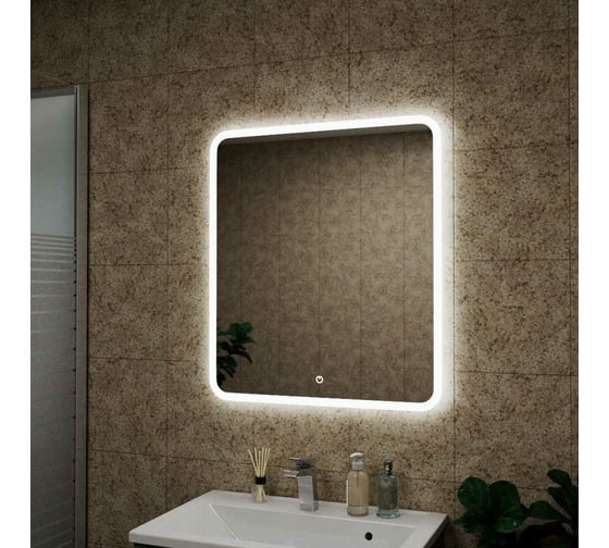 Зеркало для ванной GreenStone Capris Led 600x700, с подсветкой, сенсорный выключатель 66001 1