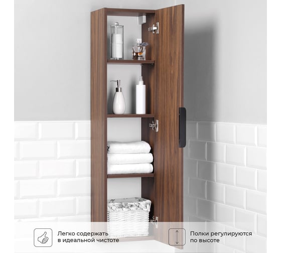 Подвесной пенал IKA Alta 30 300x250x1200 Дуб бурбон 4657784358139