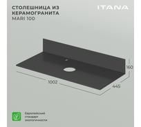 Столешница ИТАНА Mari керамогранит 100 1002x445x10 4657784352212