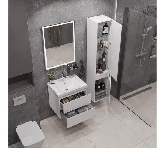 Подвесная тумба Sanstar Arista 60 Без раковины для ванной комнаты 256.1-1.5.1.