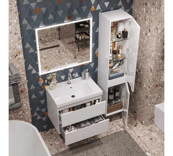Подвесная тумба Sanstar Riana 70 Без раковины для ванной комнаты 315.1-1.5.1.