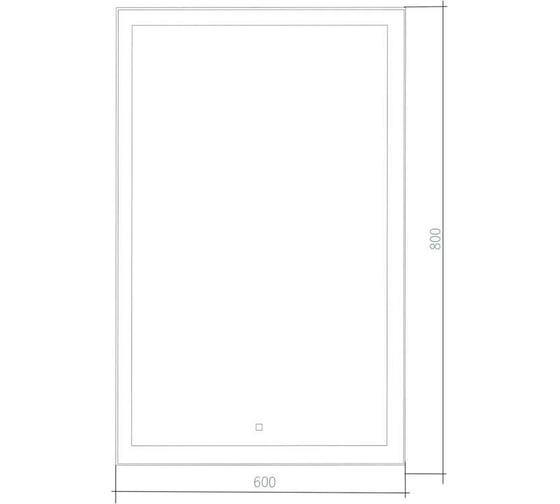 Зеркало с LED-подсветкой Toppus VELOUR 60x80 см, сенсорный выключатель с функцией плавного диммирования, алюминий 2911.005