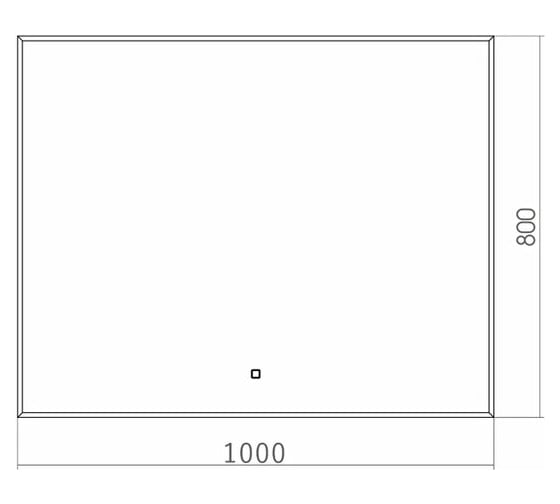 Зеркало с LED-подсветкой Toppus SILK 100x80 см, сенсорный выключатель с функцией плавного диммирования, алюминий 2911.001