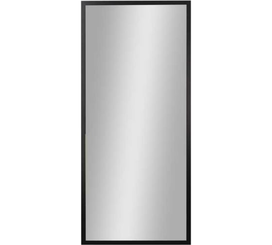 Зеркало Континент "Флоу" 450x1000 в черном алюминиевом профиле ЗЛП603