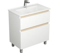 Тумба UNCORIA Ариль 75 под умывальник Оскар 75 см, белая 57520