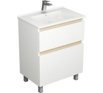 Тумба UNCORIA Ариль 65 под умывальник Оскар 65 см, белая 56518