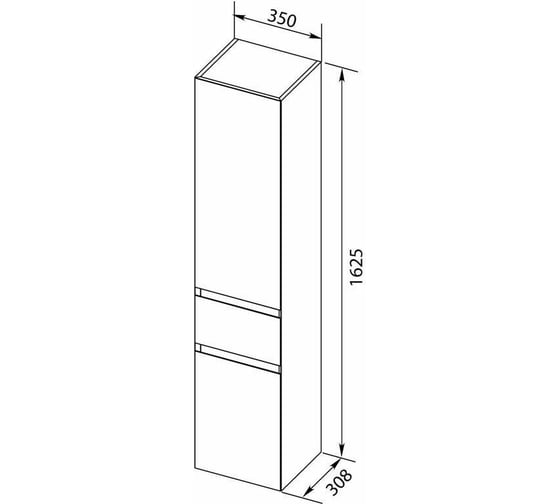 Пенал Aquanet Нью Йорк 35 L 00257886