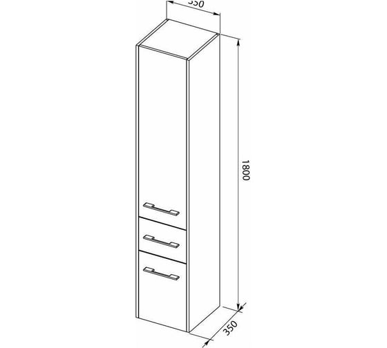 Пенал Aquanet Августа 35 L 00274026