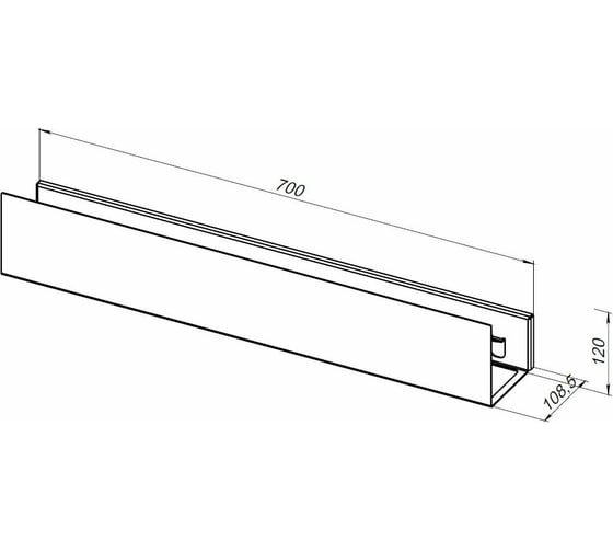 Полка Aquanet Магнум 700x120x100 с крючками 00302221