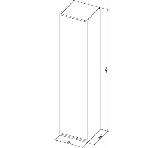 Пенал Aquanet Lino 35 Дуб Веллингтон 00295038