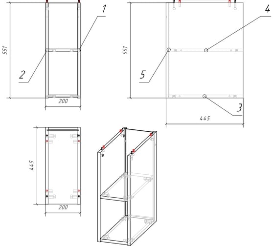 Модуль для тумбы Cersanit MODUO 20 44,7x20 дуб SB-MD-MOD20-SZ